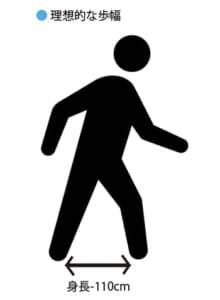 早歩きの理想的な歩幅