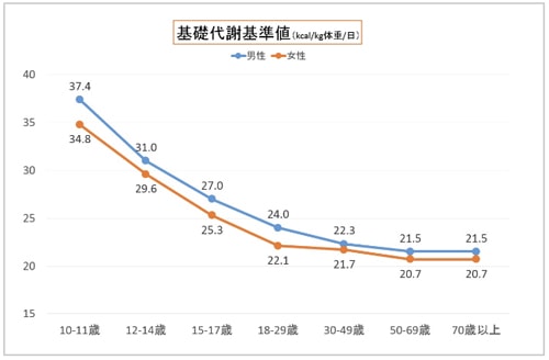 基礎代謝の基準値